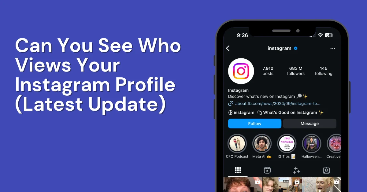 can you see who views your instagram profile
