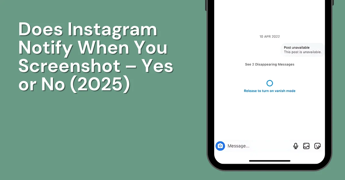 does instagram notify when you screenshot