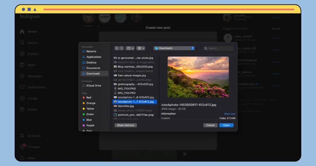 pick more than 10 photos for your instagram post