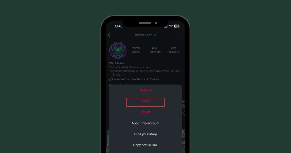 block someone