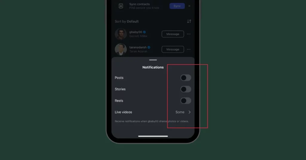 manage notifications