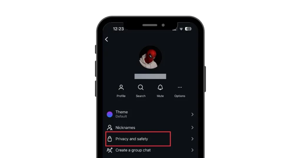go to privacy and safety settings on how to turn on vanish mode instagram