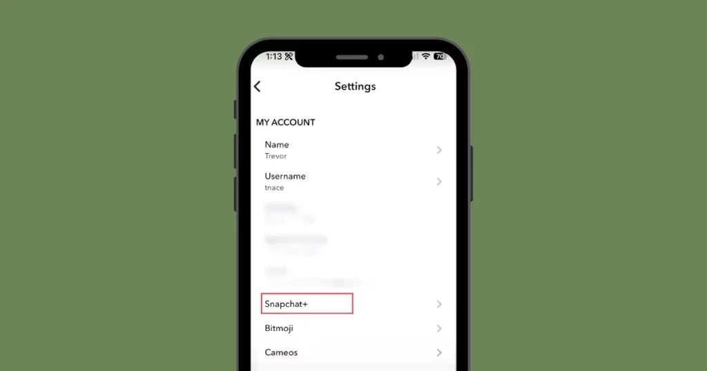 tap snapchat+ and subscribe