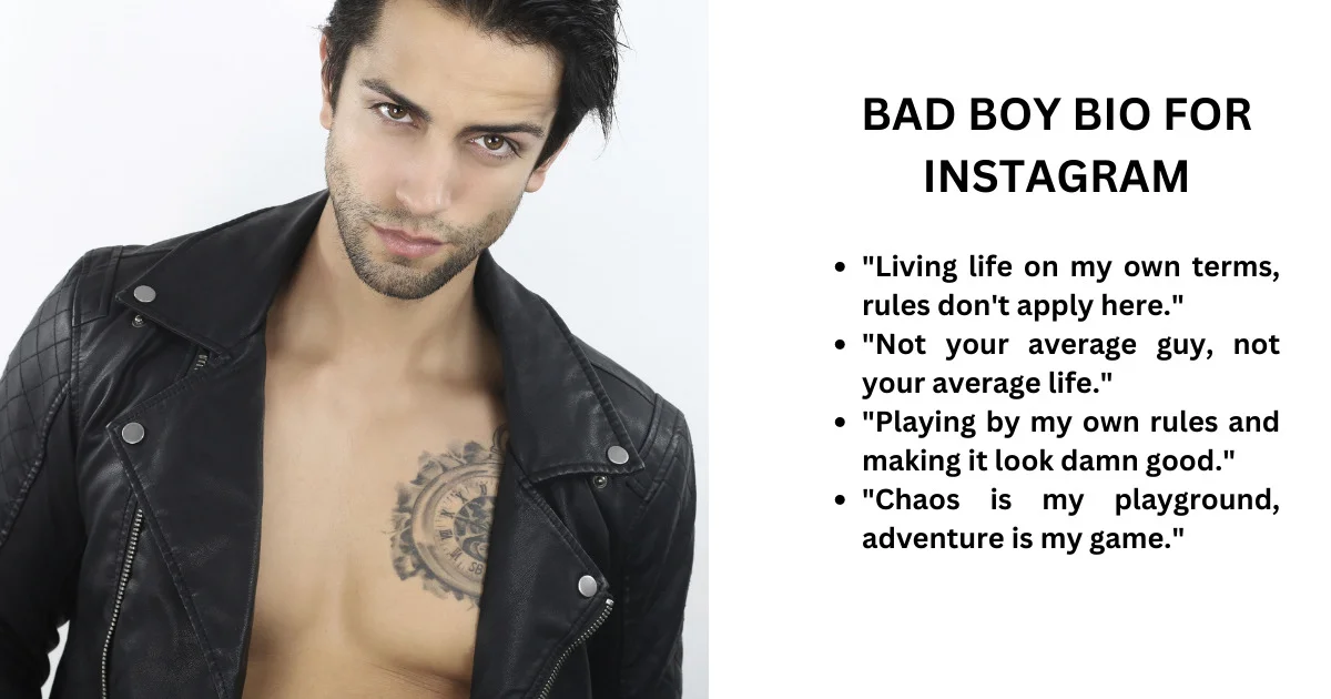 Bad boy bio for Instagram