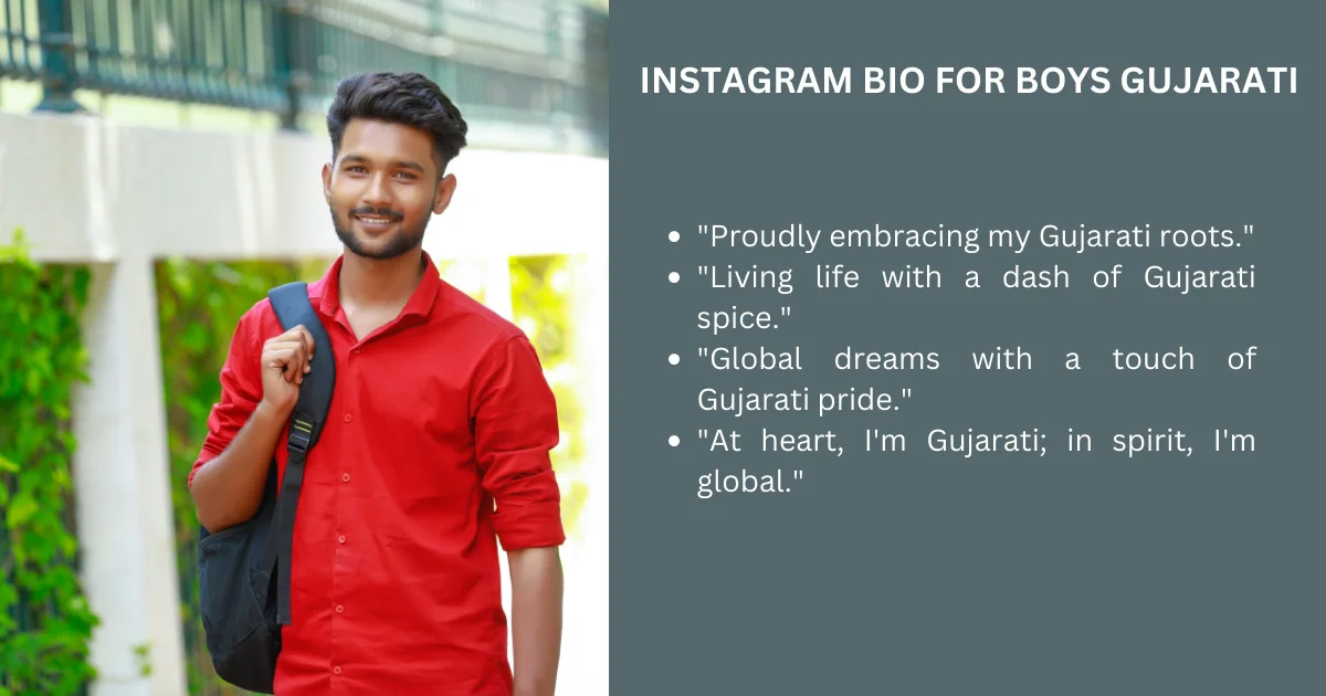 Gujrati Instagram bio for Boys