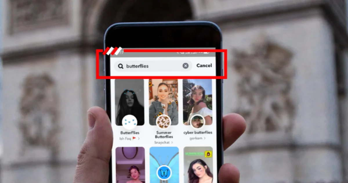 use lens explorer to unlock the butterflies lens on snapchat