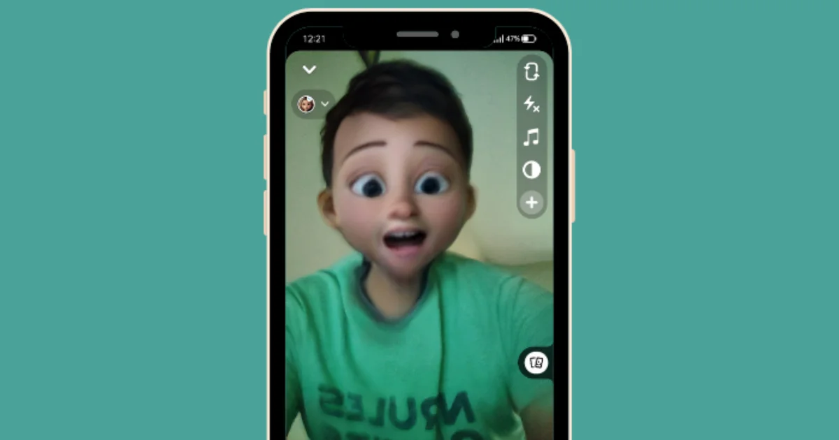 cartoon kid lens snap