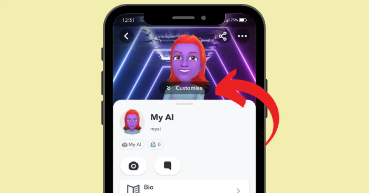 click customize on how to change snapchat ai gender