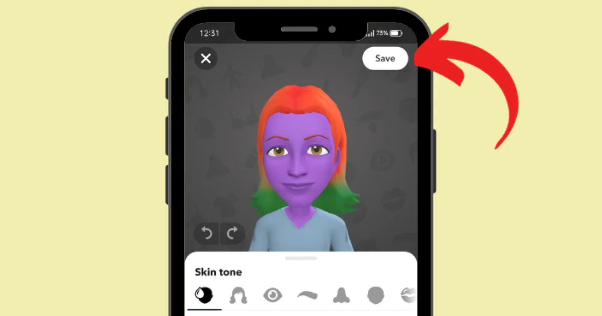 click save option on how to change snapchat ai gender