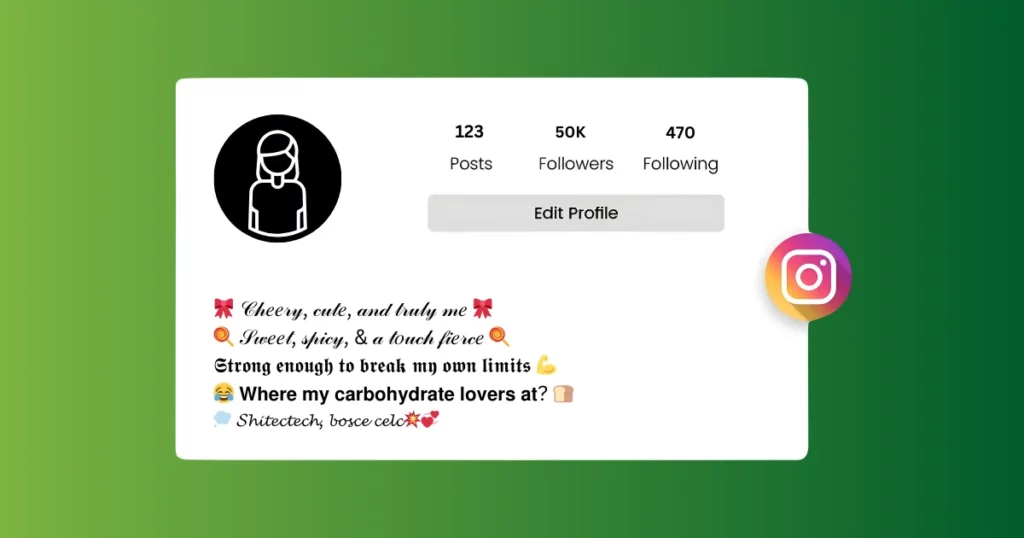 best instagram bio for girls stylish font