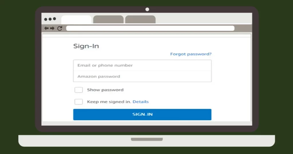 Log in with your Amazon account credentials