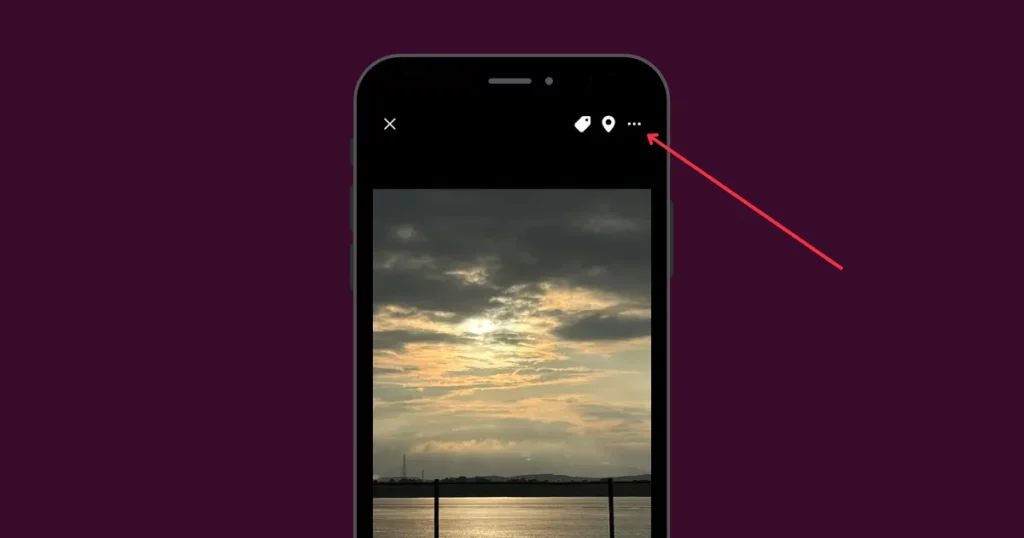 click the three-dot menu (···) in the top-right corner of the post