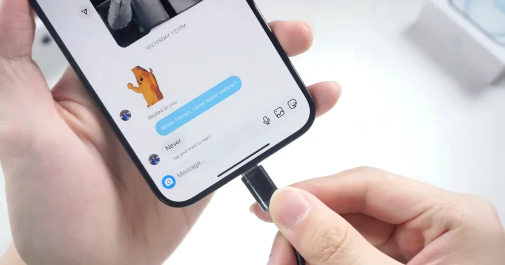 connect your iPhone device with a USB cable