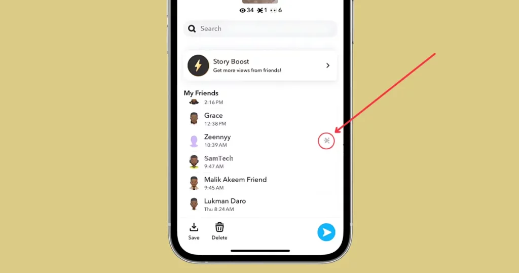 see a small screenshot icon on how to see who screenshotted your snapchat story