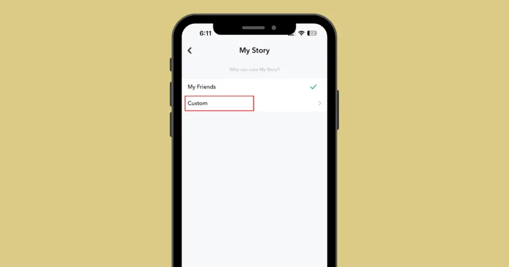 set it to my friends or custom to choose who can see your stories