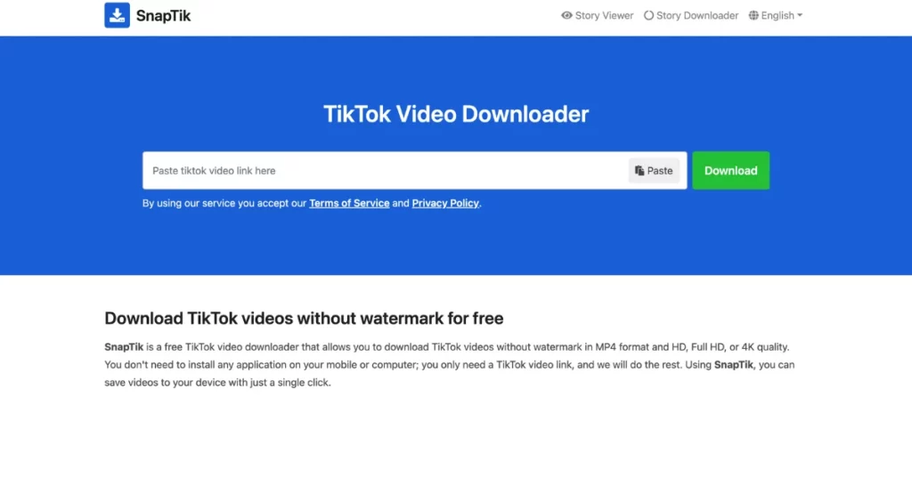 use snaptik tiktok viewer to watch videos of tiktok