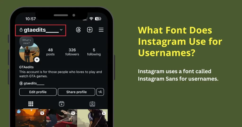 what font does instagram use for usernames